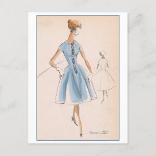 Vintage Fashion Design for Dress, Creators Studios Postcard