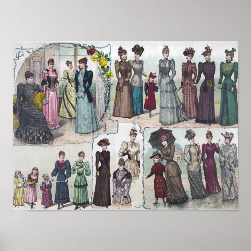 Vintage Fashion Illustration Poster