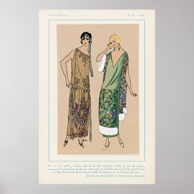 Vintage Fashion Illustration Poster (Front)