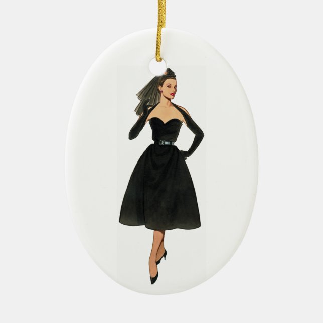 Vintage Fashion Image Ornament (Front)