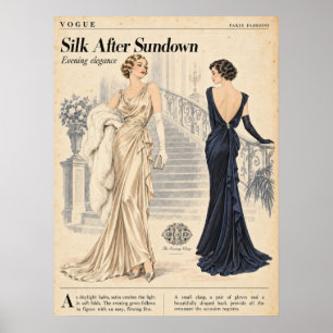 Vintage Fashion Junk Journal Pages, Retro Fashion Poster