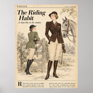 Vintage Fashion magazines Pages, Retro Fashion Poster