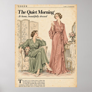 Vintage Fashion magazines Pages, Retro Fashion Poster