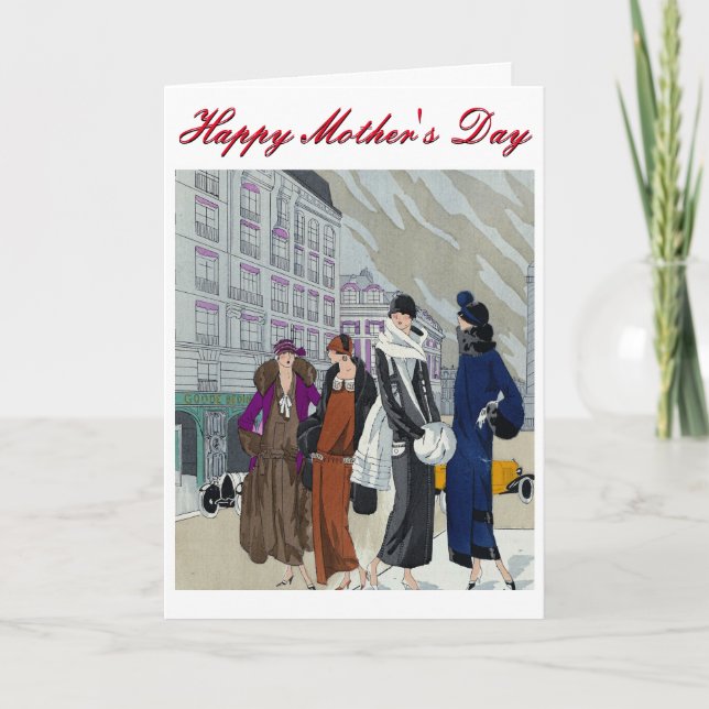 Vintage Fashion Mother's Day Card (Front)