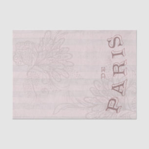 Vintage Fashion Paris in Pale Pink Rose Tissue Paper