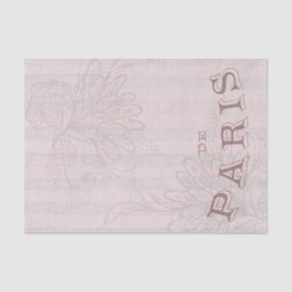 Vintage Fashion Paris in Pale Pink Rose Tissue Paper