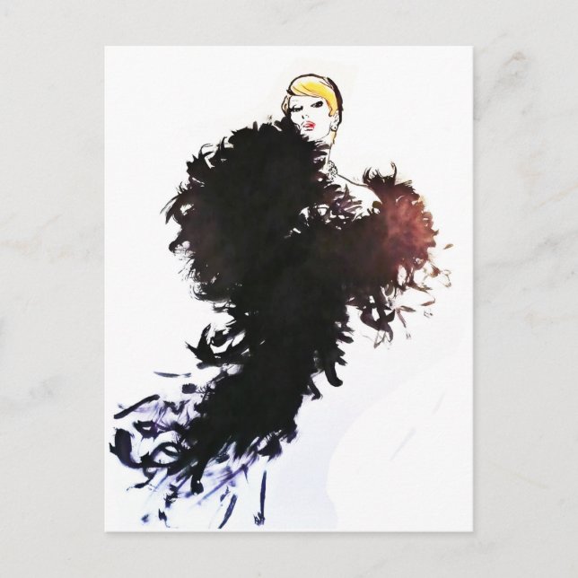 Vintage Fashion Postcard (Front)