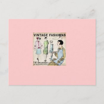 Vintage Fashion Postcard by beatrice63 at Zazzle
