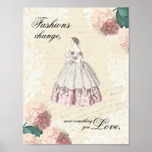 Vintage fashion quote poster