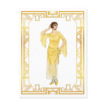 Vintage Fashion Roaring 20s Flapper Evening Gown Postcard