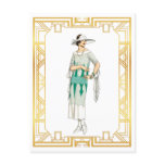 Vintage Fashion Roaring 20s Gatsby Era Dress Postcard