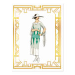 Vintage Fashion Roaring 20s Gatsby Era Dress Postcard