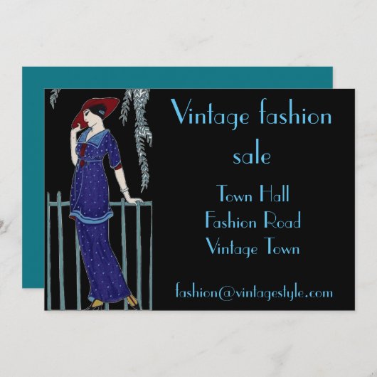 Vintage fashion sale flyers (Front/Back)