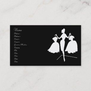 Vintage Fashion Silhouette Business Card