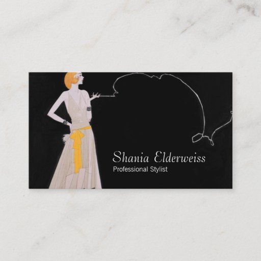 Customizable Vintage Fashion Stylist Business Card Template