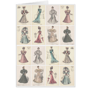 Vintage Fashion Victorian Women in Fancy Dress