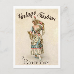 Vintage fashion, woman from Rotterdam, Netherlands Postcard