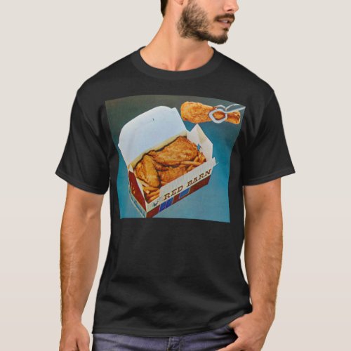 Vintage Fast Food Red Barn Fried Chicken T_Shirt