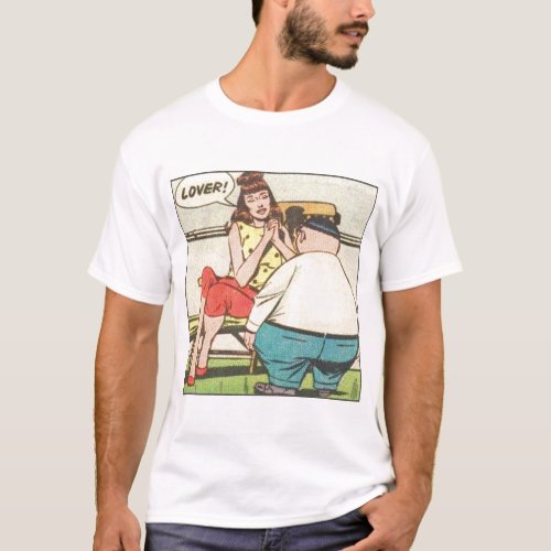 Vintage Fat Obese Harvey Popnecker Comic Kitsch T_Shirt