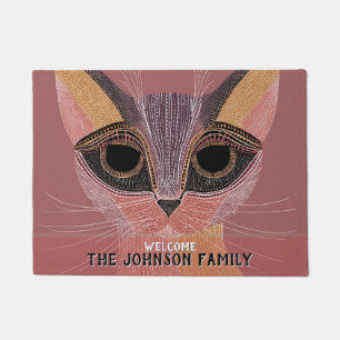 Vintage Fatcat Housewarming Gift Cat Dad Gift Doormat