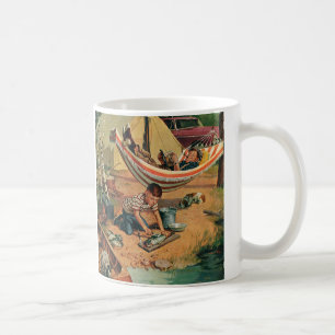 Vintage Father and Son Camping, Happy Father's Day Coffee Mug