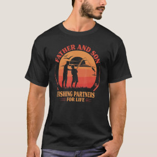 Vintage Father And Son Fishing Partners For Life M T-Shirt