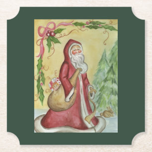 Vintage Father Christmas Coasters