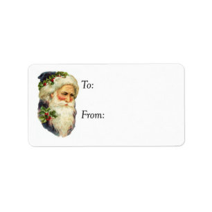 Vintage Father Christmas Gift Tag