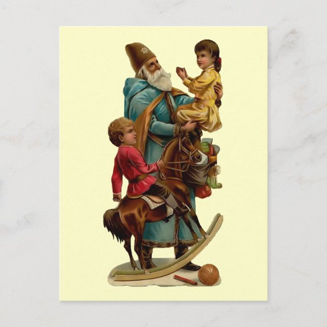 Vintage Father Christmas Postcard (Front)