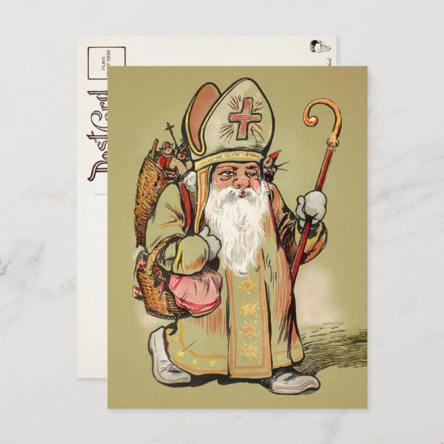 Vintage Father Christmas Postcard (Front/Back)