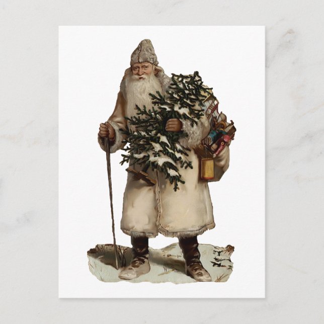 Vintage Father Christmas Postcard (Front)