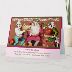 Vintage Father Christmas Rare Old British (copy) Card