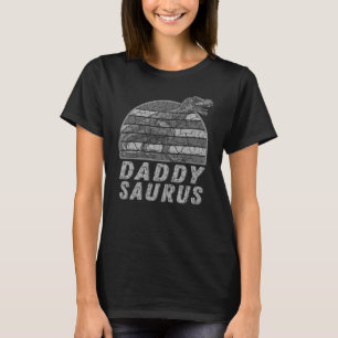 Vintage Father Day Daddysaurus Rex Dinosaur Daddy T-Shirt