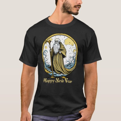 Vintage Father Time New Year T_Shirt