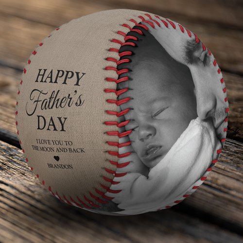 Vintage Fathers Day 2 Photo Baseball