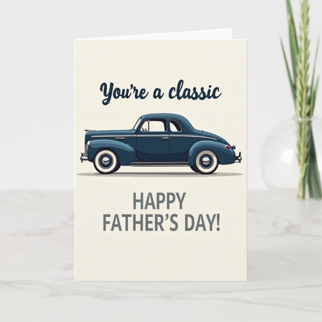 Vintage Fathers Day Auto Card (Front)