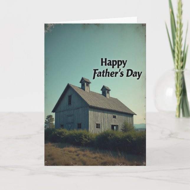 Vintage Fathers Day Barn Card (Front)