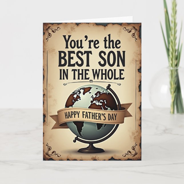Vintage Fathers Day Card Design (Front)