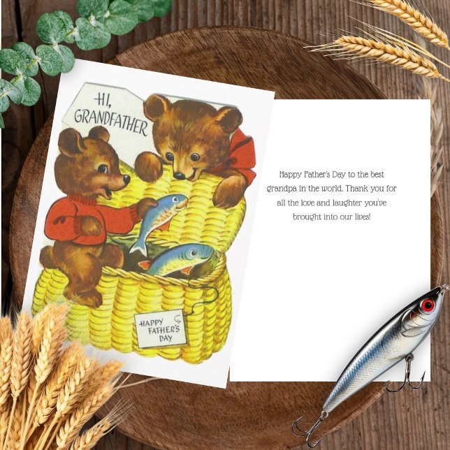 Vintage Father's Day Card for Grandfather Bears  (Creator Uploaded)