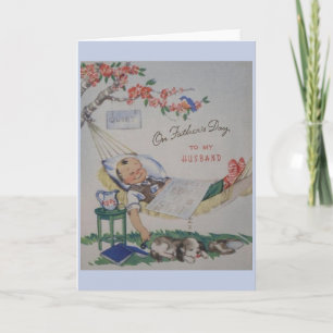 Vintage Father's Day Card for Husband