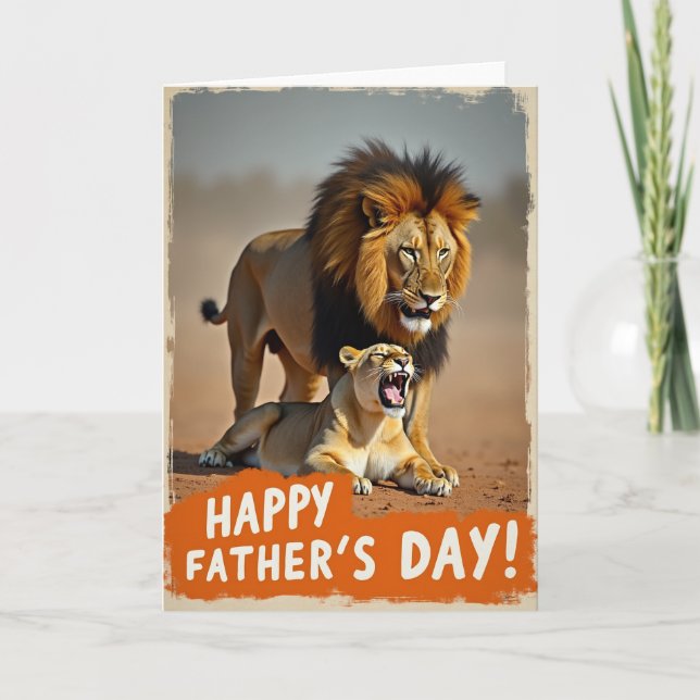 Vintage Fathers Day Felines Card (Front)