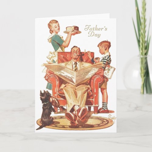 Vintage Fathers Day Greeting Card