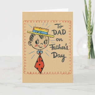 Vintage Father's Day Greeting Card for Dad