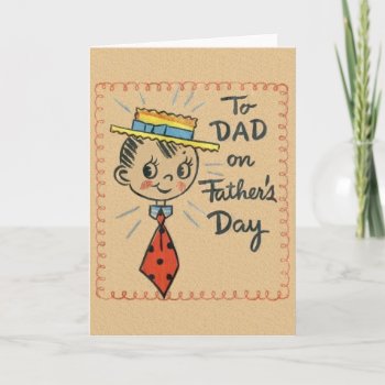 Vintage Father's Day Greeting Card For Dad by RetroMagicShop at Zazzle