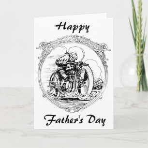 Vintage Father's Day Motorcycle Card