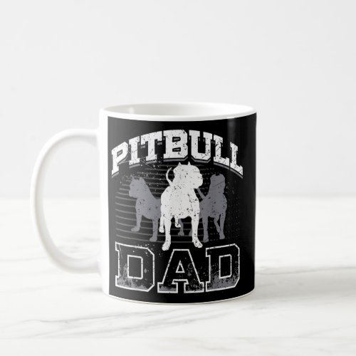 Vintage Fathers Day Pitbull Dad Lovers Pitbull Coffee Mug