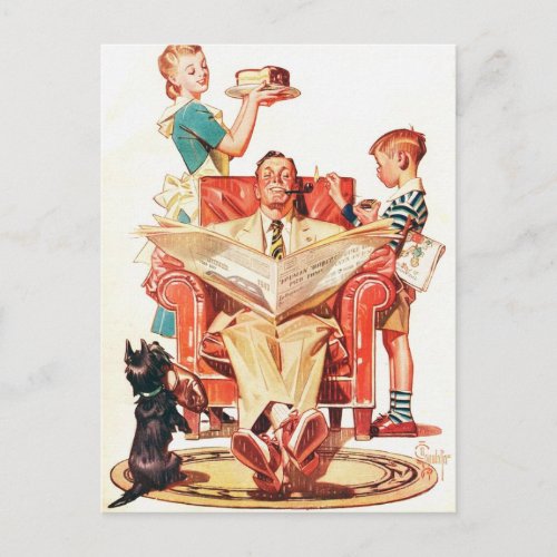 Vintage Fathers Day Postcard