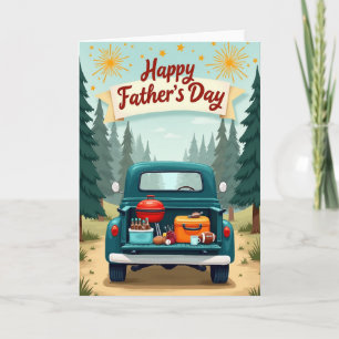 Vintage Fathers Day Truck Card