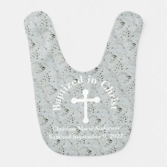 Vintage Faux Crocheted Christening Bib