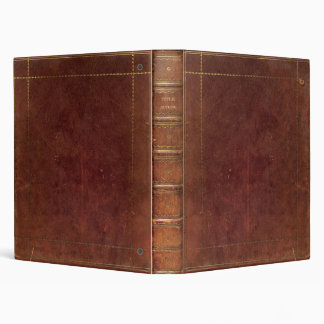 Vintage Faux Distressed Leather Binder Cover